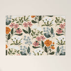 Wild Flowers ~ vol2.  vintage inspired botanical Welcome Mat Gallery Image 1