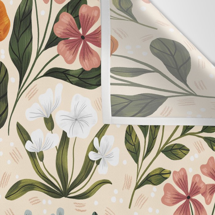 Wild Flowers ~ vol2.  vintage inspired botanical Wall Tapestry Gallery Image 3