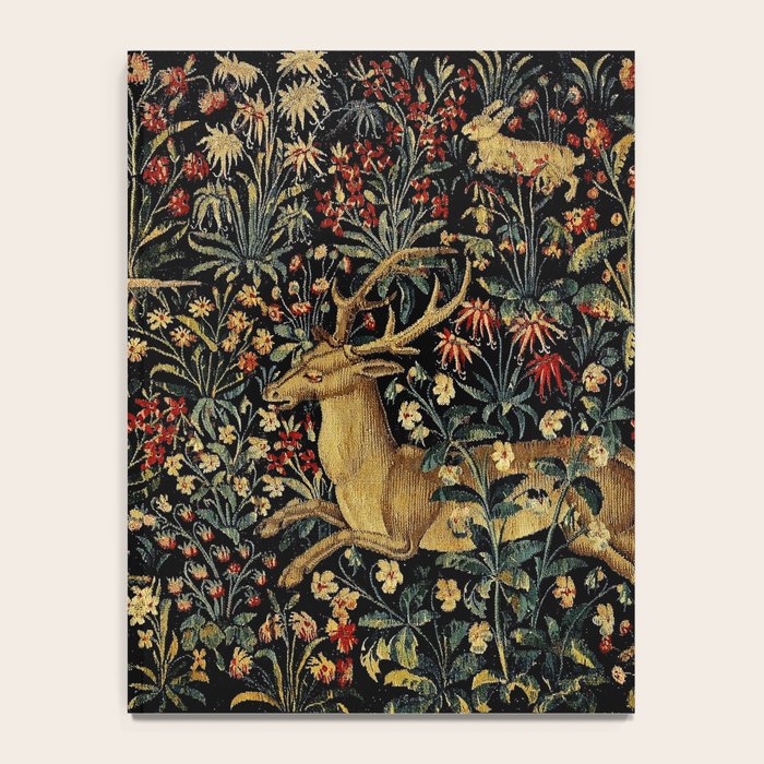 Medieval Unicorn Midnight Floral Garden Notebook Gallery Image 4