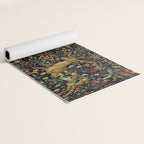 Medieval Unicorn Midnight Floral Garden Yoga Mat Gallery Image 2