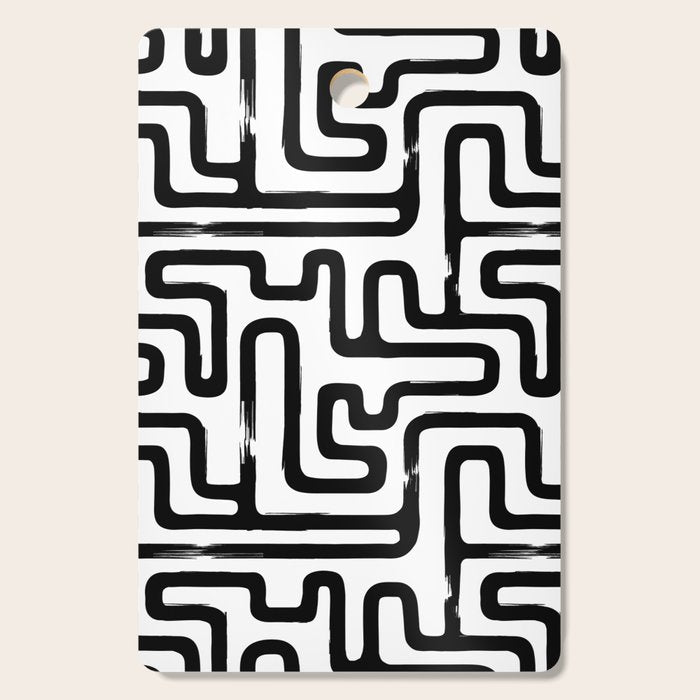 Hand drawn paint brush line pattern Cutting Board Gallery Image 1