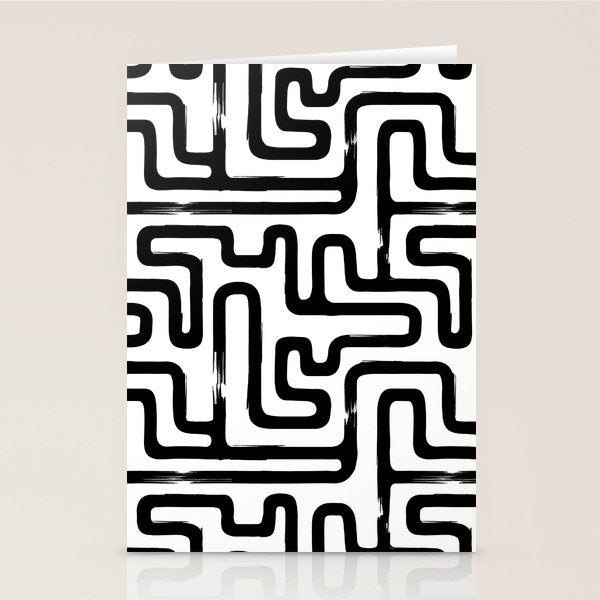 Hand drawn paint brush line pattern Stationery Card Gallery Image 1