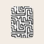 Hand drawn paint brush line pattern Bath Mat Gallery Image 1