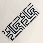 Hand drawn paint brush line pattern Yoga Mat Gallery Image 1