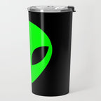 Black and Green Alien Head Shape Travel Mug Gallery Image 2