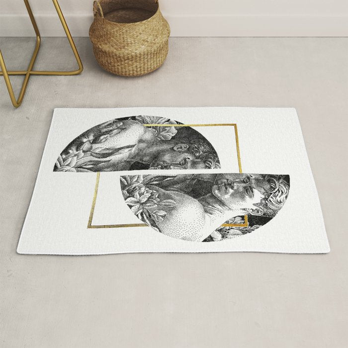 Perspectives NOODOOD painting (gold doesn't print shiny) Rug Gallery Image 1