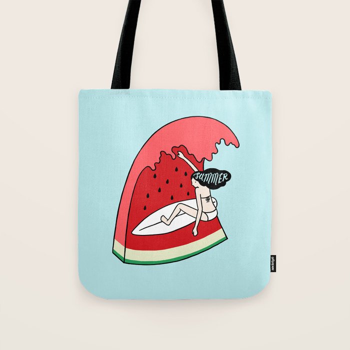 Watermelon Surf Tote Bag Gallery Image 1