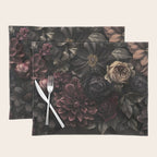 Nocturnal Botanica Moody Baroque Flowers Placemat Gallery Image 1