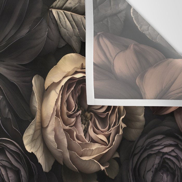 Nocturnal Botanica Moody Baroque Flowers Wall Tapestry Gallery Image 3