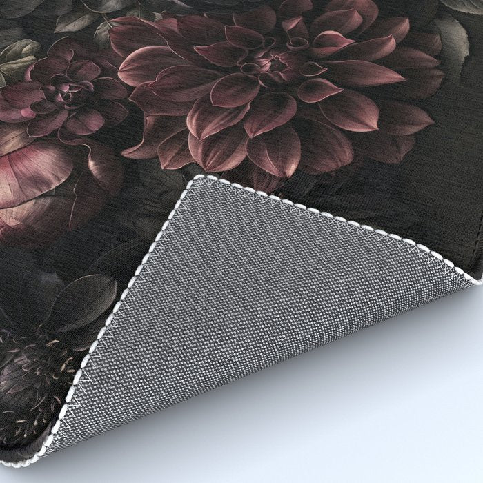 Nocturnal Botanica Moody Baroque Flowers Rug Gallery Image 4