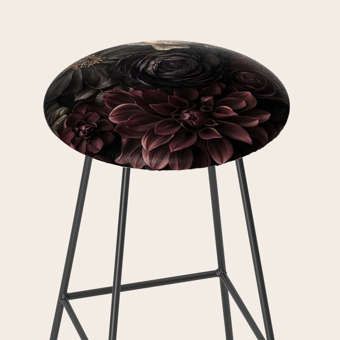 Nocturnal Botanica Moody Baroque Flowers Stool Gallery Image 2