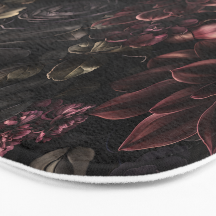 Nocturnal Botanica Moody Baroque Flowers Bath Mat Gallery Image 3
