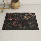 Nocturnal Botanica Moody Baroque Flowers Rug Gallery Image 1