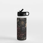 Nocturnal Botanica Moody Baroque Flowers Water Bottle Gallery Image 1