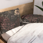Nocturnal Botanica Moody Baroque Flowers Pillow Sham Gallery Image 2