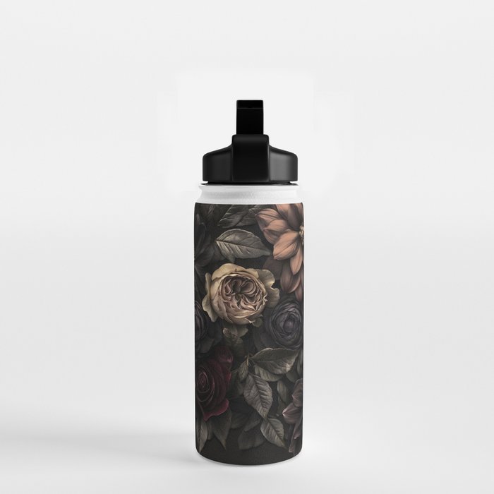 Nocturnal Botanica Moody Baroque Flowers Water Bottle Gallery Image 2