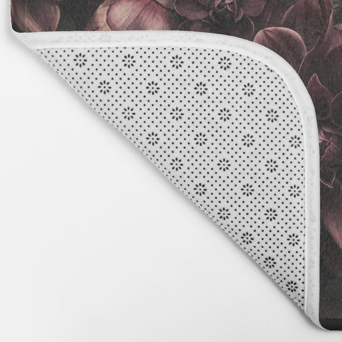 Nocturnal Botanica Moody Baroque Flowers Bath Mat Gallery Image 2