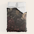 Nocturnal Botanica Moody Baroque Flowers Comforter Gallery Image 6