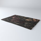 Nocturnal Botanica Moody Baroque Flowers Rug Gallery Image 3