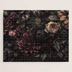 Nocturnal Botanica Moody Baroque Flowers Jigsaw Puzzle Gallery Image 1