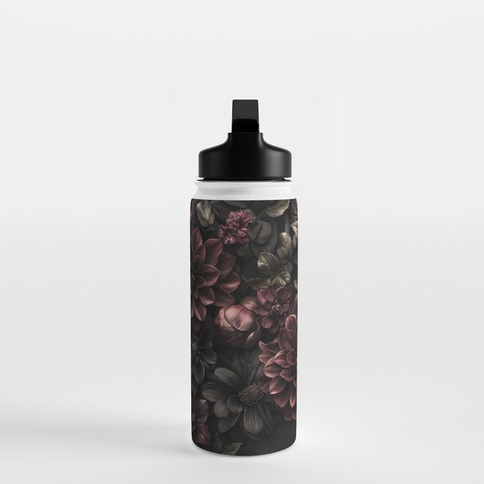 Nocturnal Botanica Moody Baroque Flowers Water Bottle Gallery Image 3