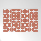 Mid Century Modern Geometric 04 Terracotta Welcome Mat Gallery Image 1