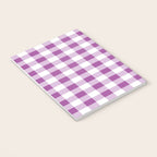 Gingham Large Lavender Amethyst White Notebook Gallery Image 3