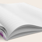 Gingham Large Lavender Amethyst White Notebook Gallery Image 2