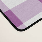 Gingham Large Lavender Amethyst White Desk Mat Gallery Image 4