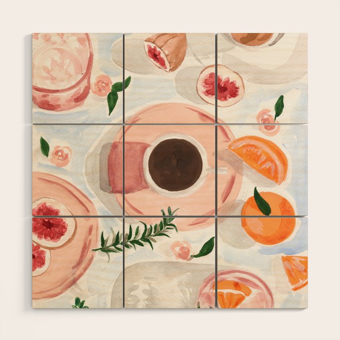 Still Life with Coffee Wood Wall Art Gallery Image 1