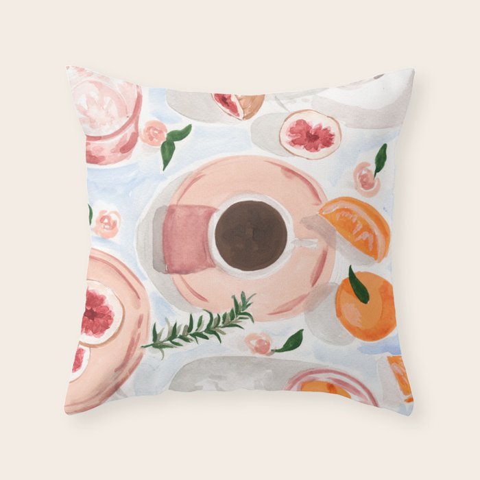 Still Life with Coffee Throw Pillow Gallery Image 6