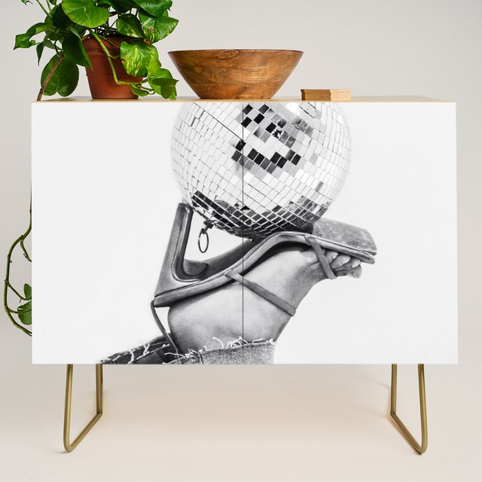 Disco Heels Trend Black White  Photo Art Credenza Gallery Image 1