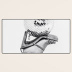 Disco Heels Trend Black White  Photo Art Desk Mat Gallery Image 3