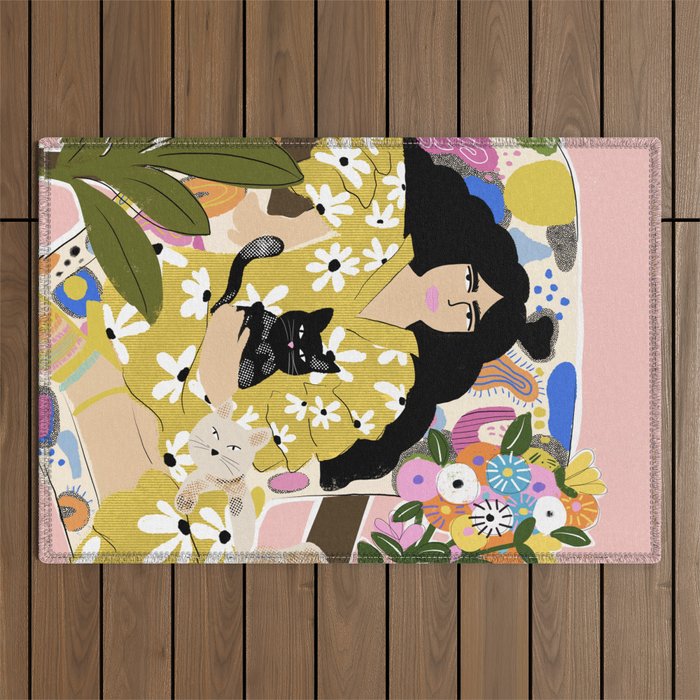 Life with cats Outdoor Rug Gallery Image 1