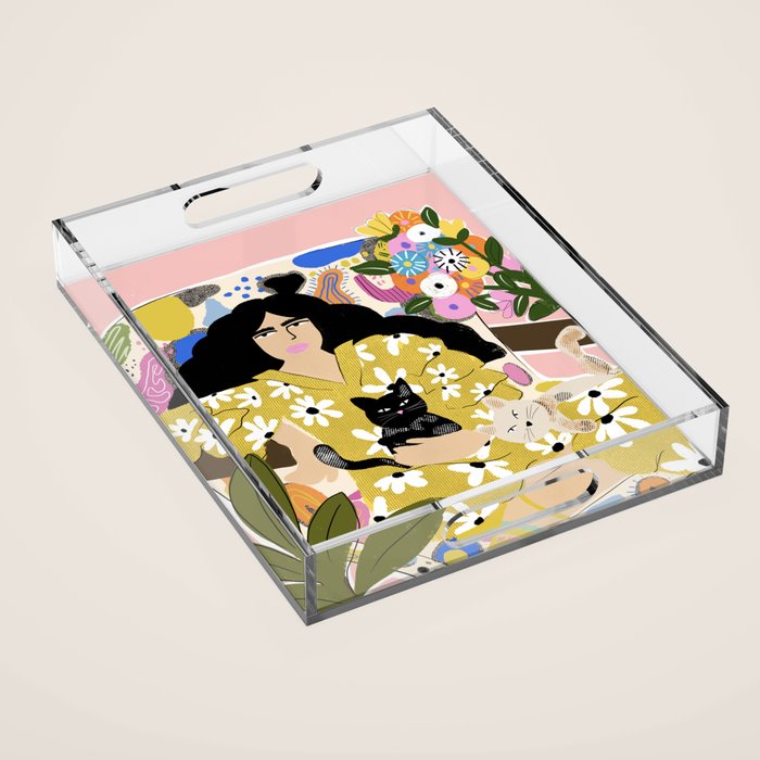 Life with cats Acrylic Tray Gallery Image 1