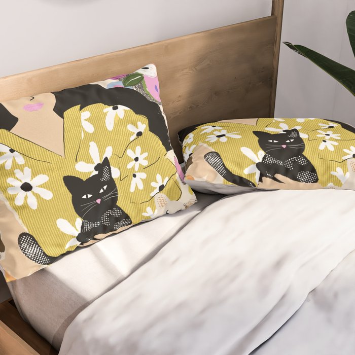 Life with cats Pillow Sham Gallery Image 2