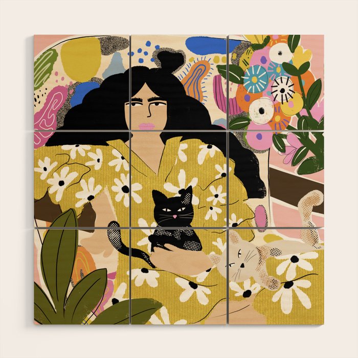 Life with cats Wood Wall Art Gallery Image 1