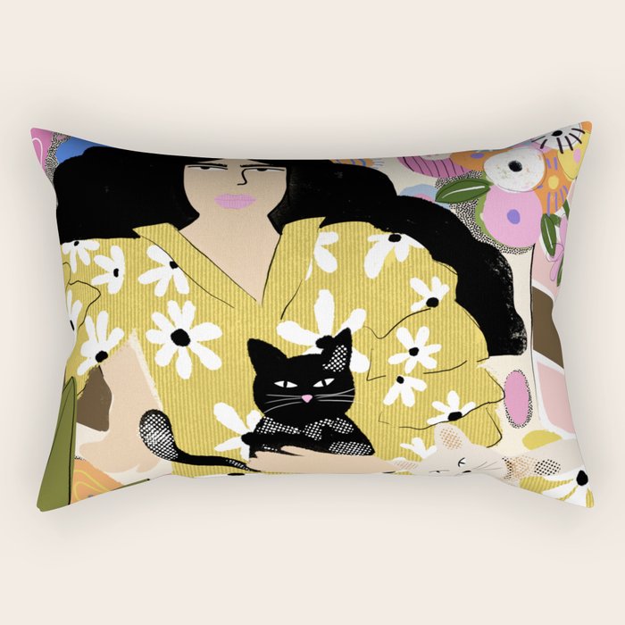 Life with cats Rectangular Pillow Gallery Image 2