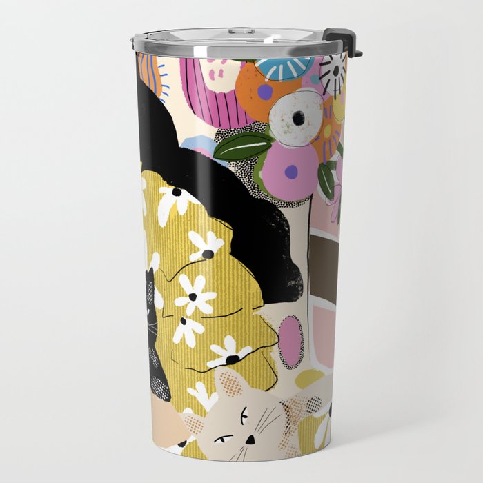Life with cats Travel Mug Gallery Image 2