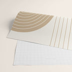 Two Tone Line Curvature LXV Earthy Boho Modern Arch Abstract Wrapping Paper Gallery Image 2