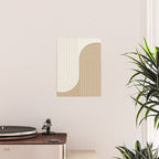 Two Tone Line Curvature LXV Earthy Boho Modern Arch Abstract Poster Gallery Image 2