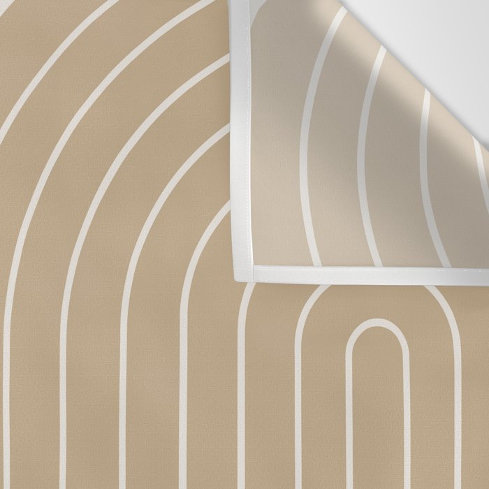 Two Tone Line Curvature LXV Earthy Boho Modern Arch Abstract Wall Tapestry Gallery Image 3