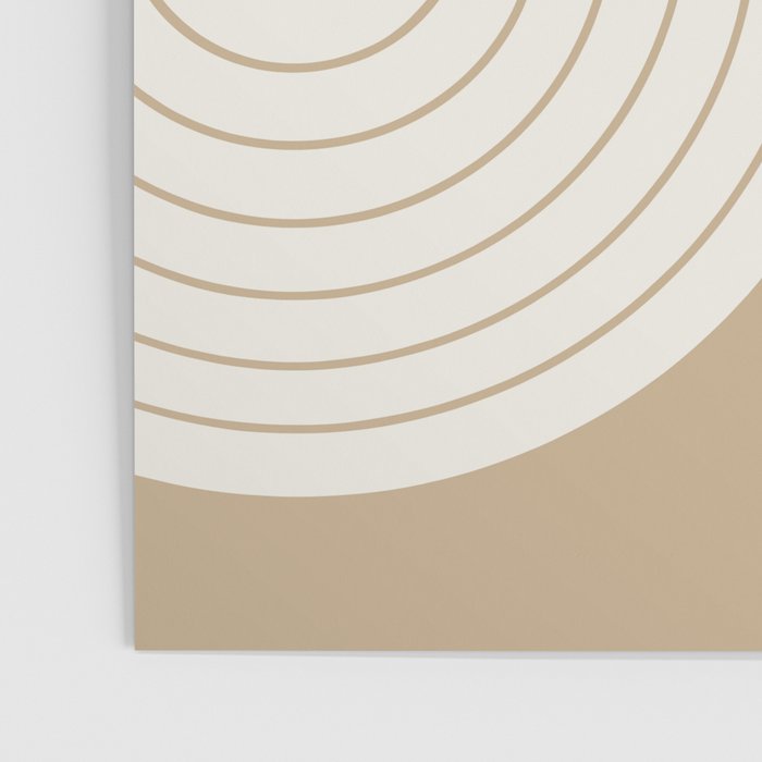 Two Tone Line Curvature LXV Earthy Boho Modern Arch Abstract Poster Gallery Image 3
