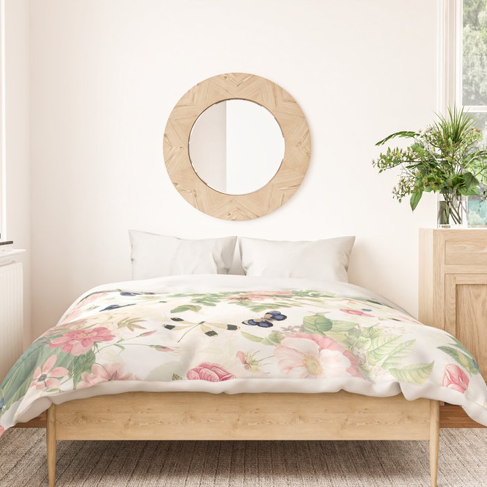 Vintage & Shabby Chic - Botanical Flower Roses Garden Duvet Cover Gallery Image 3