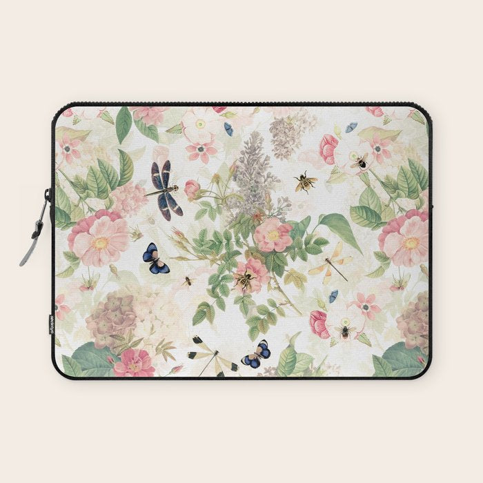 Vintage & Shabby Chic - Botanical Flower Roses Garden Laptop Sleeve Gallery Image 1