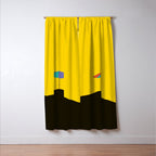Colorful Parasol Black Yellow Background #decor #society6 #buyart Window Curtain Gallery Image 3