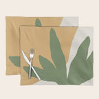 Leaves Minimalism - Green Gold Placemat Gallery Image 1