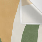 Leaves Minimalism - Green Gold Wall Tapestry Gallery Image 3