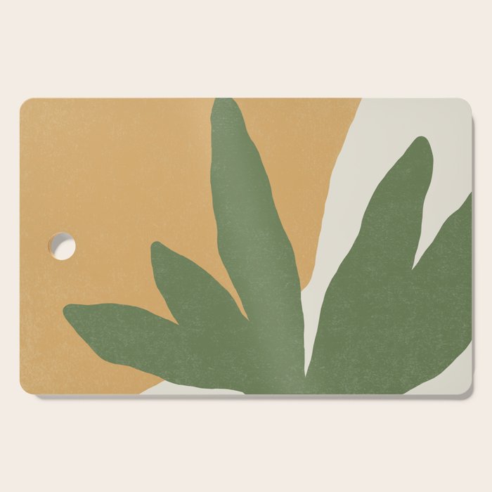 Leaves Minimalism - Green Gold Cutting Board Gallery Image 1
