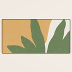 Leaves Minimalism - Green Gold Desk Mat Gallery Image 3